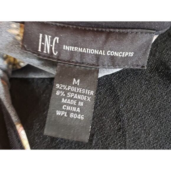 International Concepts Women Black Polyester Round Neck Long Sleeve Top Blouse M - Picture 8 of 11